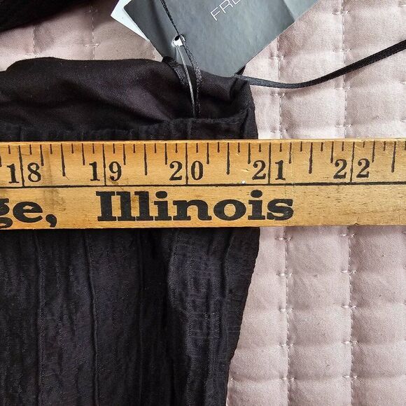 NWT FRENCH CONNECTION BLACK HALTER TIE BACK FULL/ MAXI DRESS SIZE SMALL - Picture 13 of 14